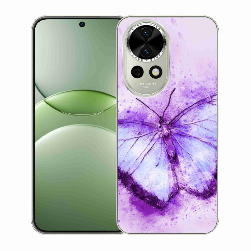 Gélový kryt mmCase na Huawei Nova 13 5G - fialový motýľ