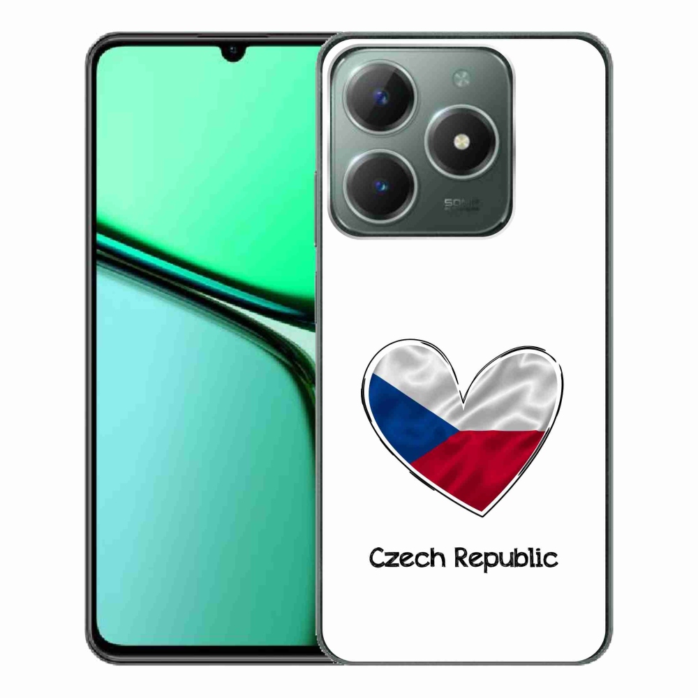 Gélový kryt mmCase na Realme C61 - vlajka srdca biele pozadie