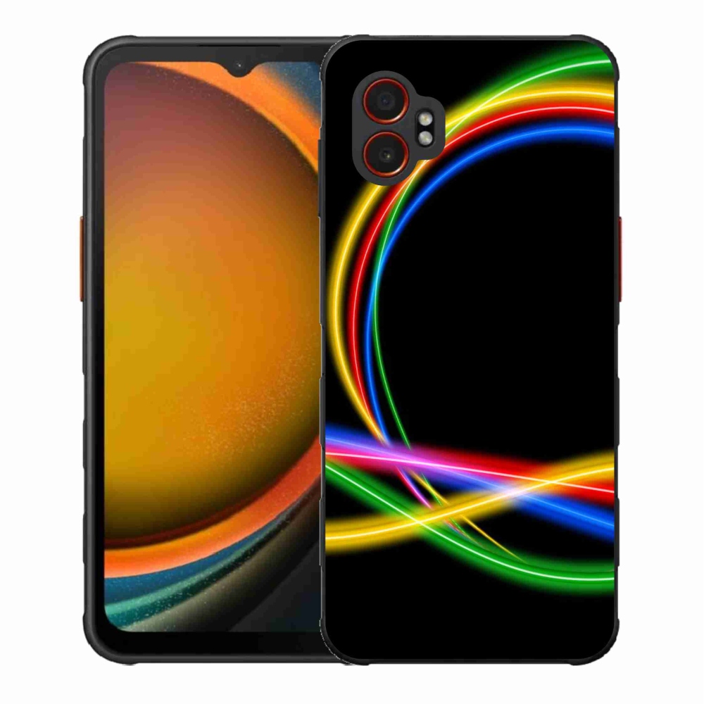 Gélový kryt mmCase na Samsung Galaxy Xcover 7 Pro - neónové kruhy