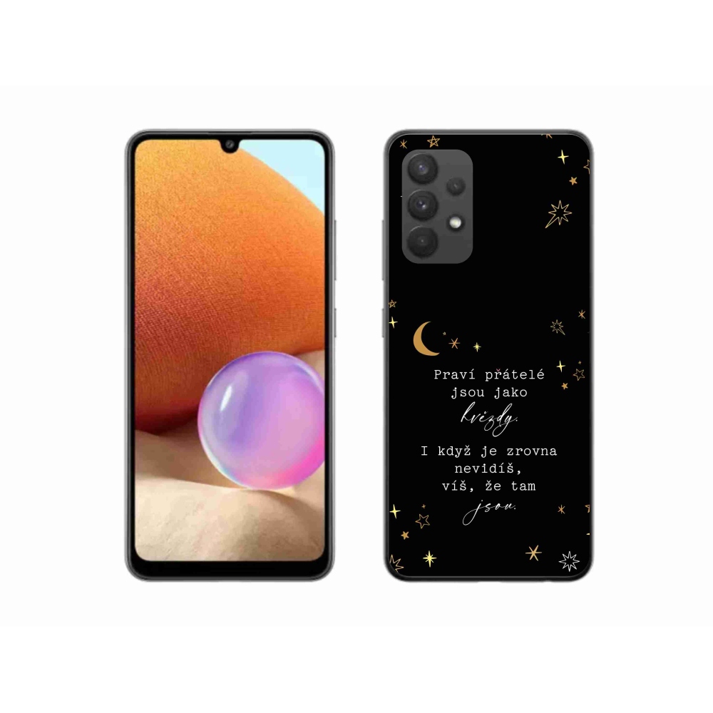 Gélový kryt mmCase na Samsung Galaxy A32 4G - citát 6 čierne pozadie