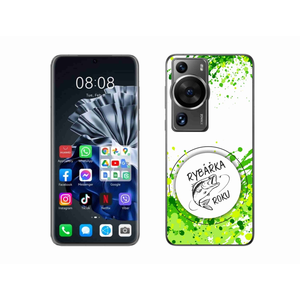 Gélový kryt mmCase na Huawei P60 Pro - rybárka roku biele pozadie