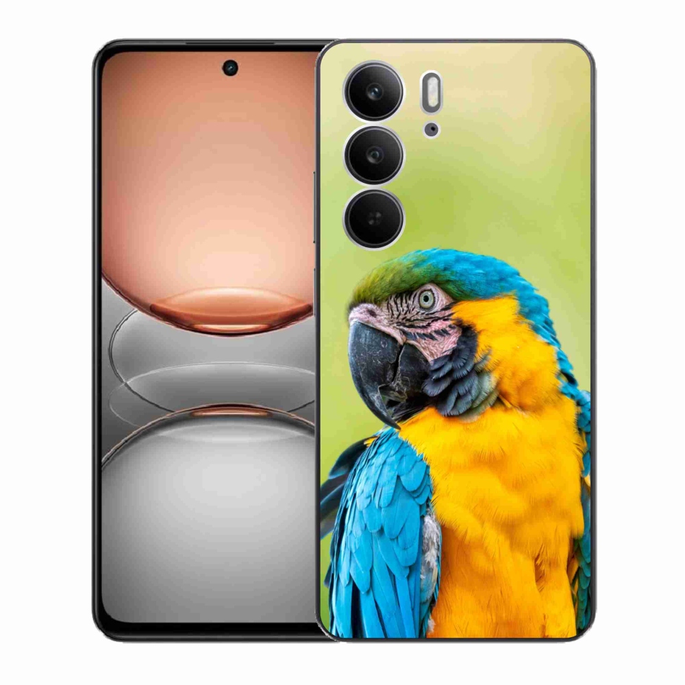 Gélový kryt mmCase na Realme C75 - papagáj ara 2
