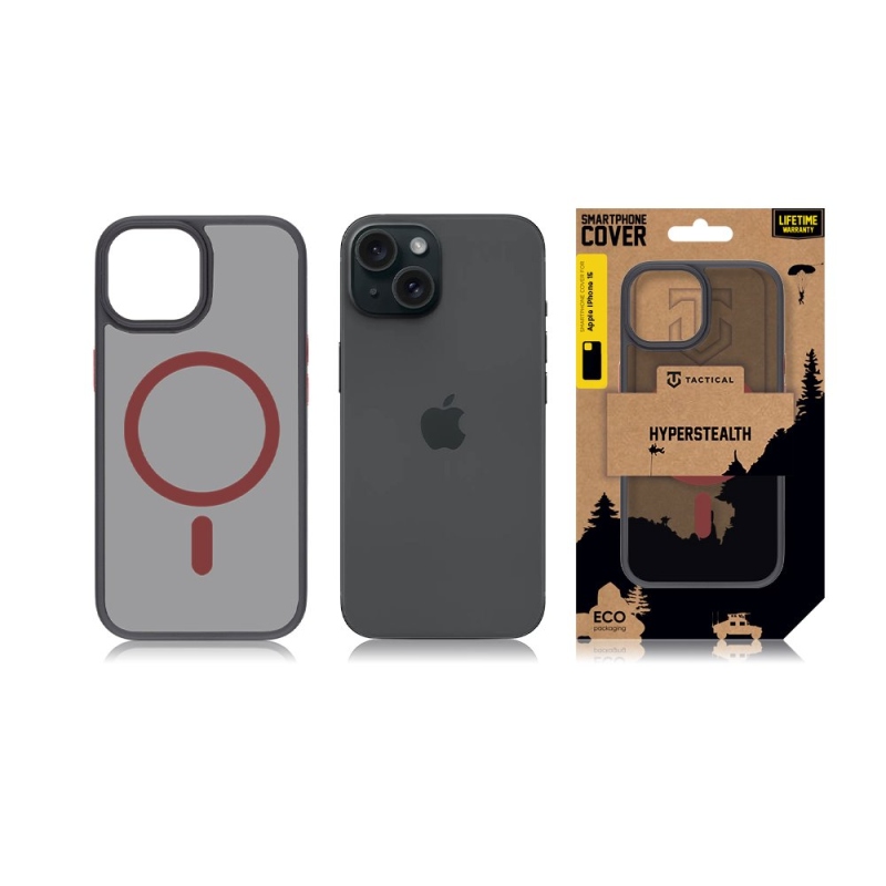 Tactical MagForce Hyperstealth 2.0 Kryt pre iPhone 15 Black/Red