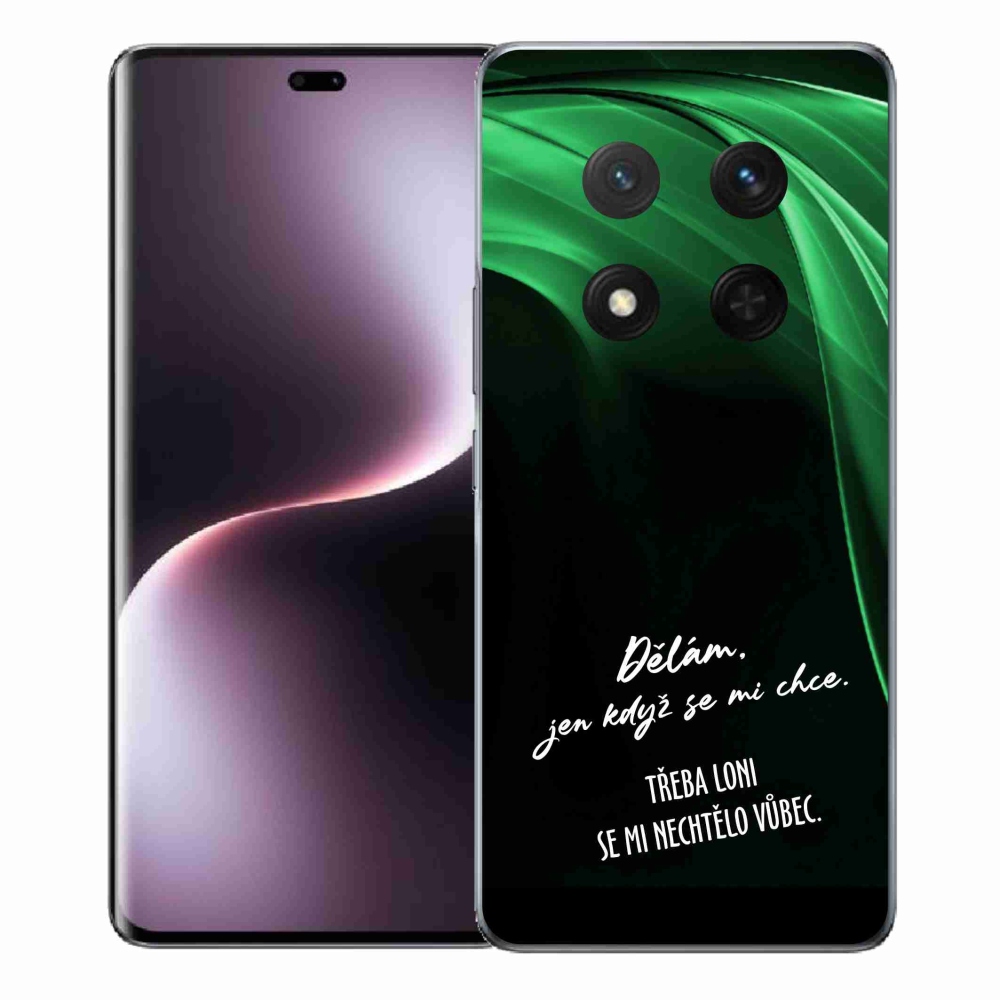 Gélový kryt mmCase na Honor Magic 7 Lite 5G - vtipný text 12 čierne pozadie