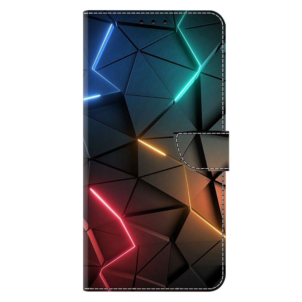 Firmly knižkové púzdro na Samsung Galaxy A17 5G/A26 5G - neónové trojuholníky