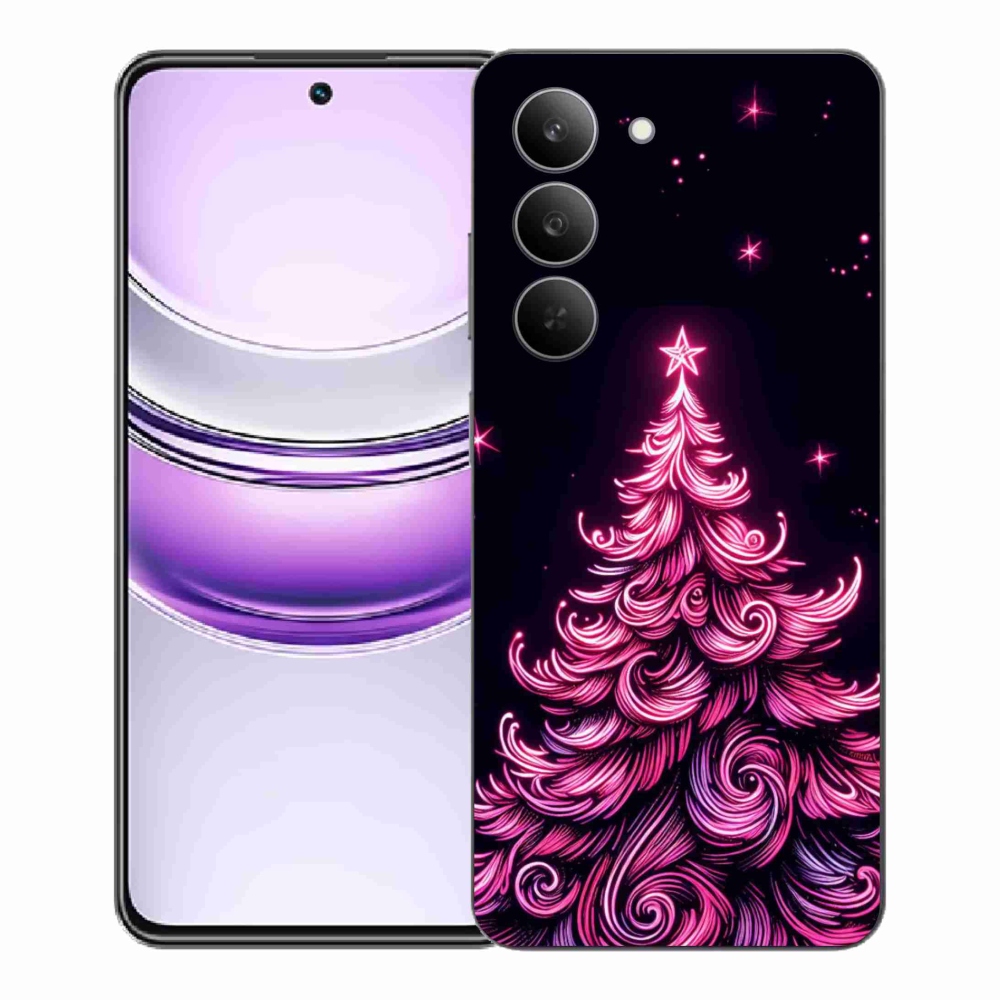 Gélový kryt mmCase na Realme 14x 5G - neónový vianočný stromček 2