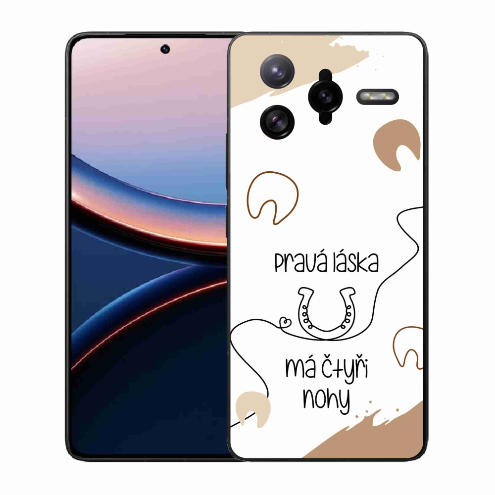Gélový kryt mmCase na Xiaomi Poco F7 Ultra - konský motív biele pozadie