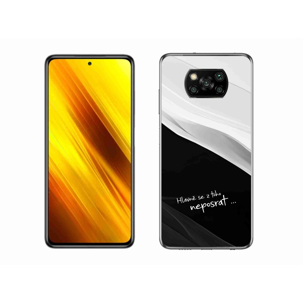 Gélový kryt mmCase na Xiaomi Poco X3 - vtipný text 13 čiernobiele pozadie