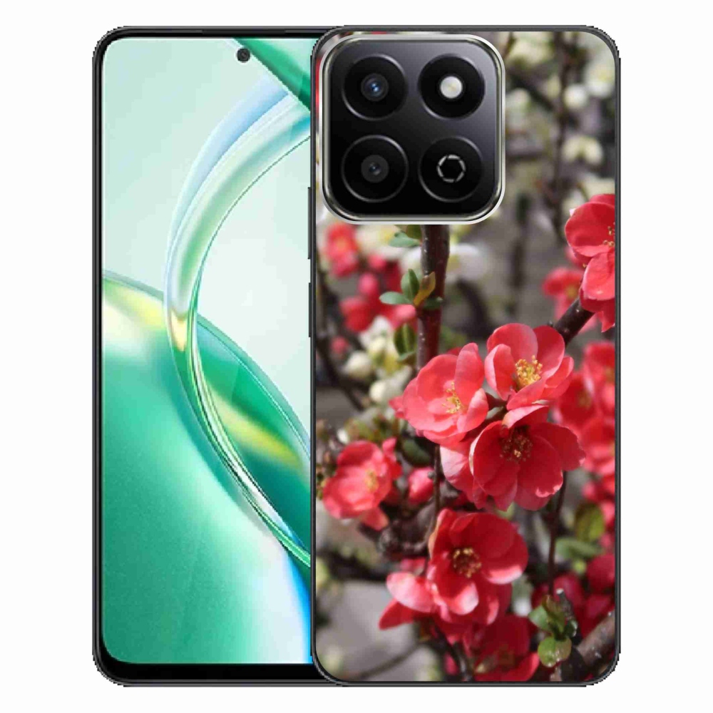 Gélový kryt mmCase na Honor 200 Smart 5G - červené kvety