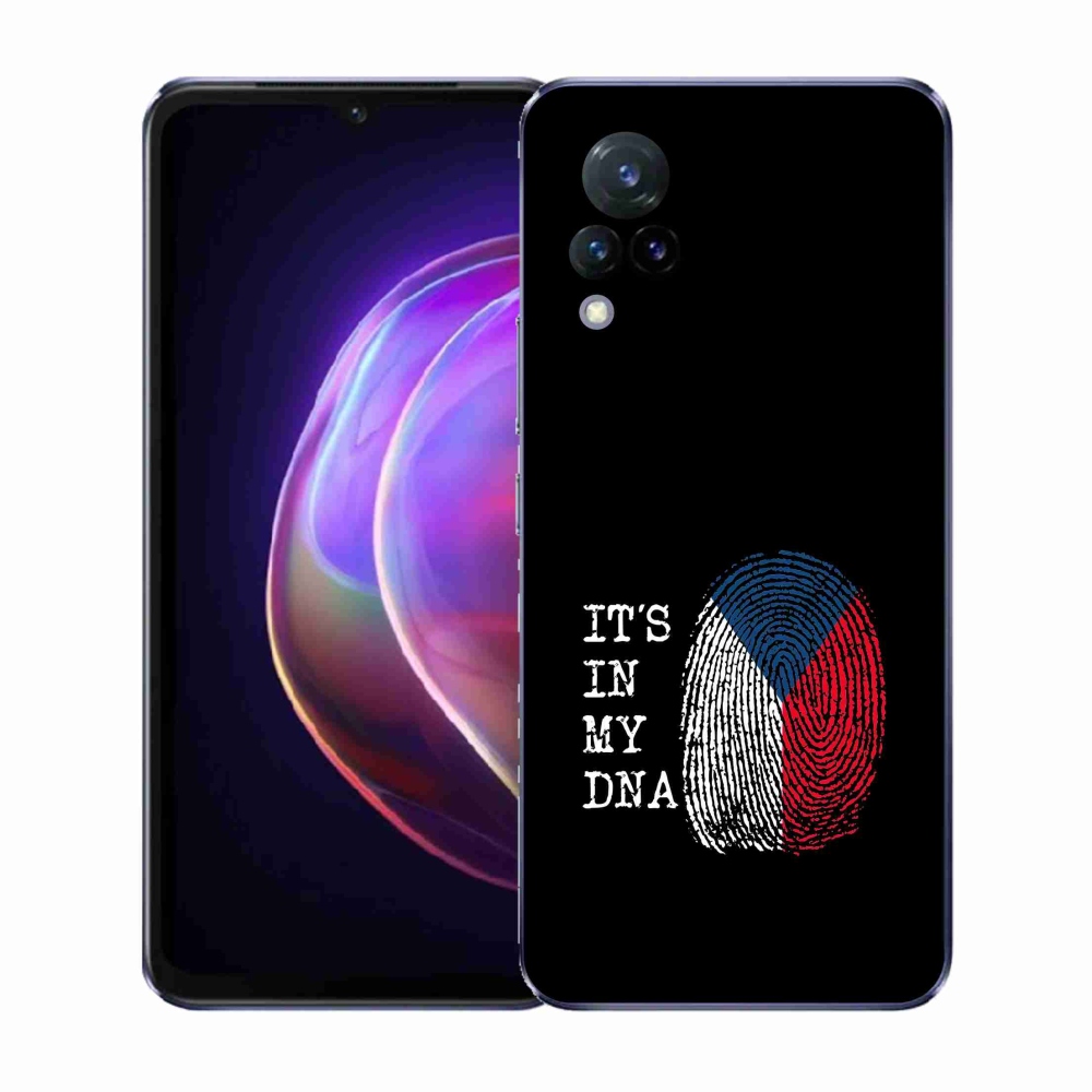 Gélový kryt mmCase na Vivo V21 4G/5G - vlajka odtlačok prsta čierne pozadie