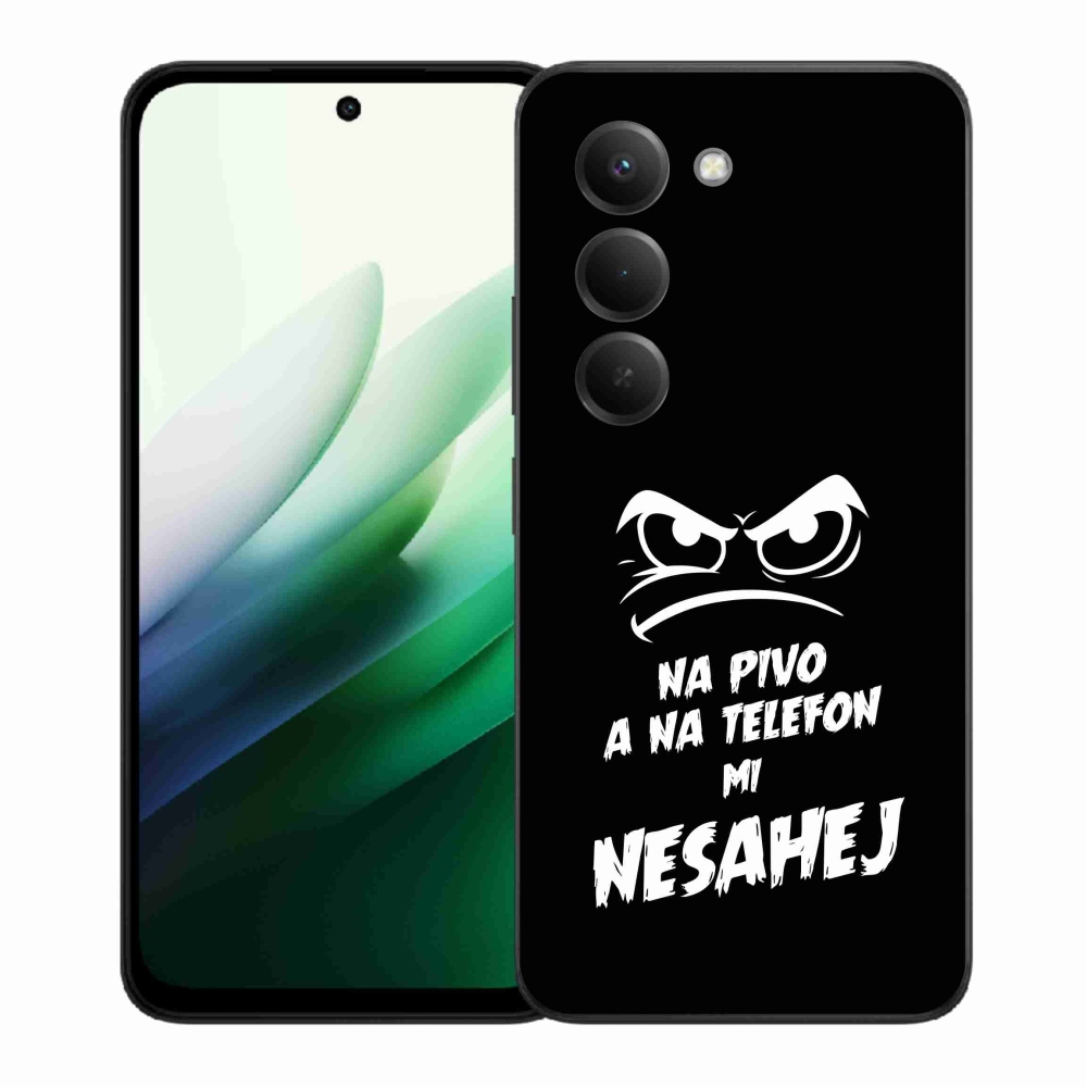 Gélový kryt mmCase na Xiaomi Redmi 15 5G (169mm) - pivný motív 2 čierne pozadie