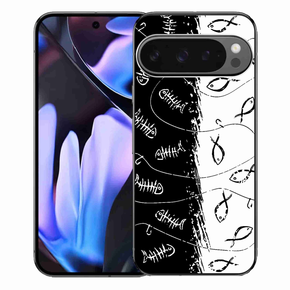 Gélový kryt mmCase na Google Pixel 9 Pro XL - kostry a rybky