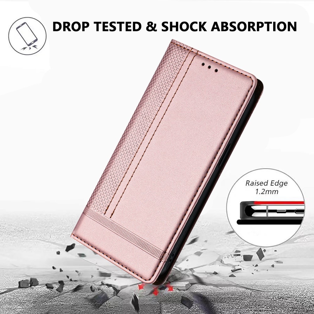 L-Shaped knižkové puzdro na Honor 400 Lite - ružovozlaté