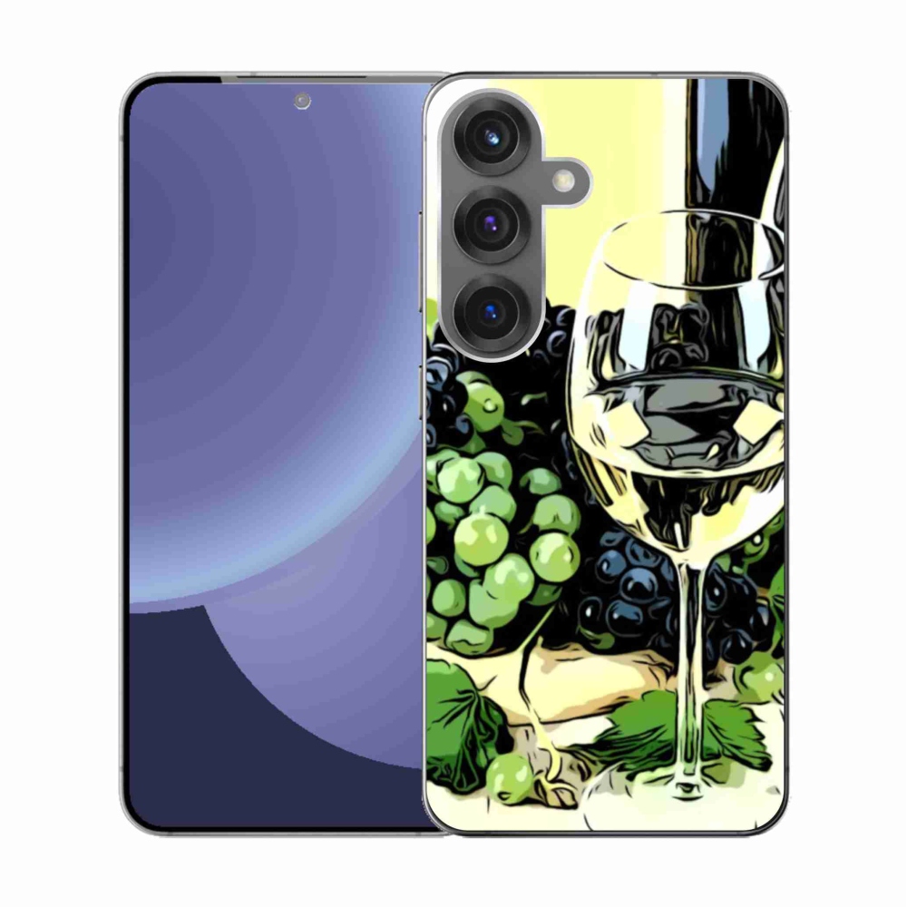 Gélový kryt mmCase na Samsung Galaxy S25 - pohár vína