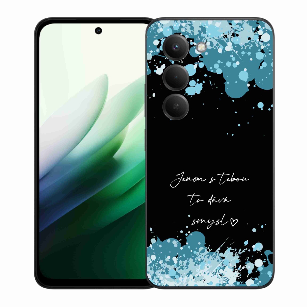 Gélový kryt mmCase na Xiaomi Redmi 15 5G (169mm) - zamilovaný text čierne pozadie