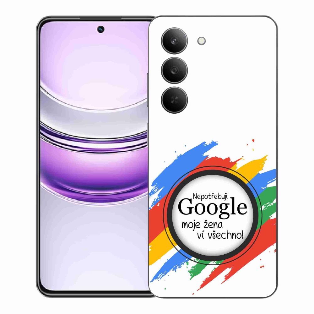 Gélový kryt mmCase na Realme 14x 5G - žena vie všetko biele pozadie