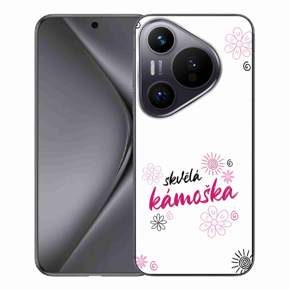 Gélový kryt mmCase na Huawei Pura 70 Pro - skvelá kamoška biele pozadie