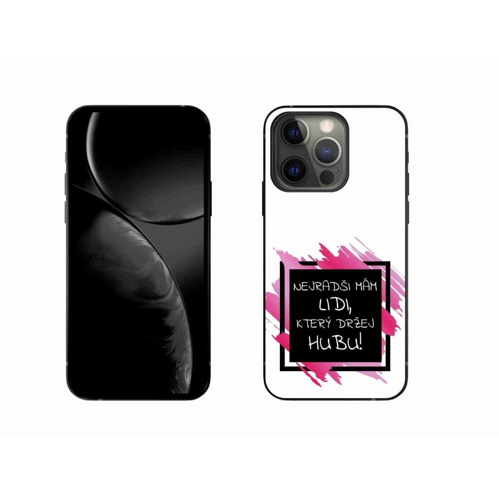 Gélový kryt mmCase na iPhone 13 Pro 6.1 - vtipný text 7 čiernobiele pozadie