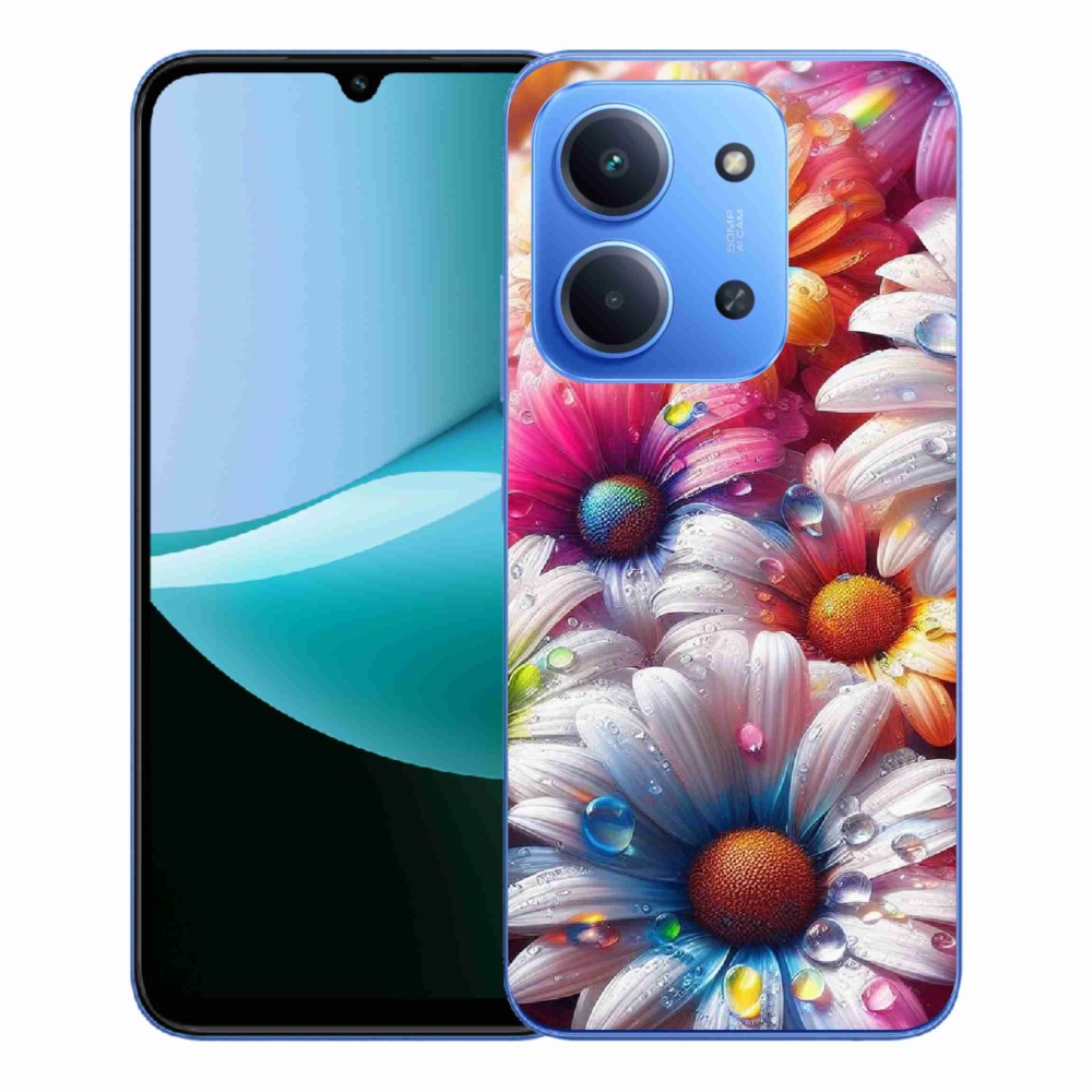 Gélový kryt mmCase na Xiaomi Redmi 15C 4G/5G (173mm) - farebné margaréty