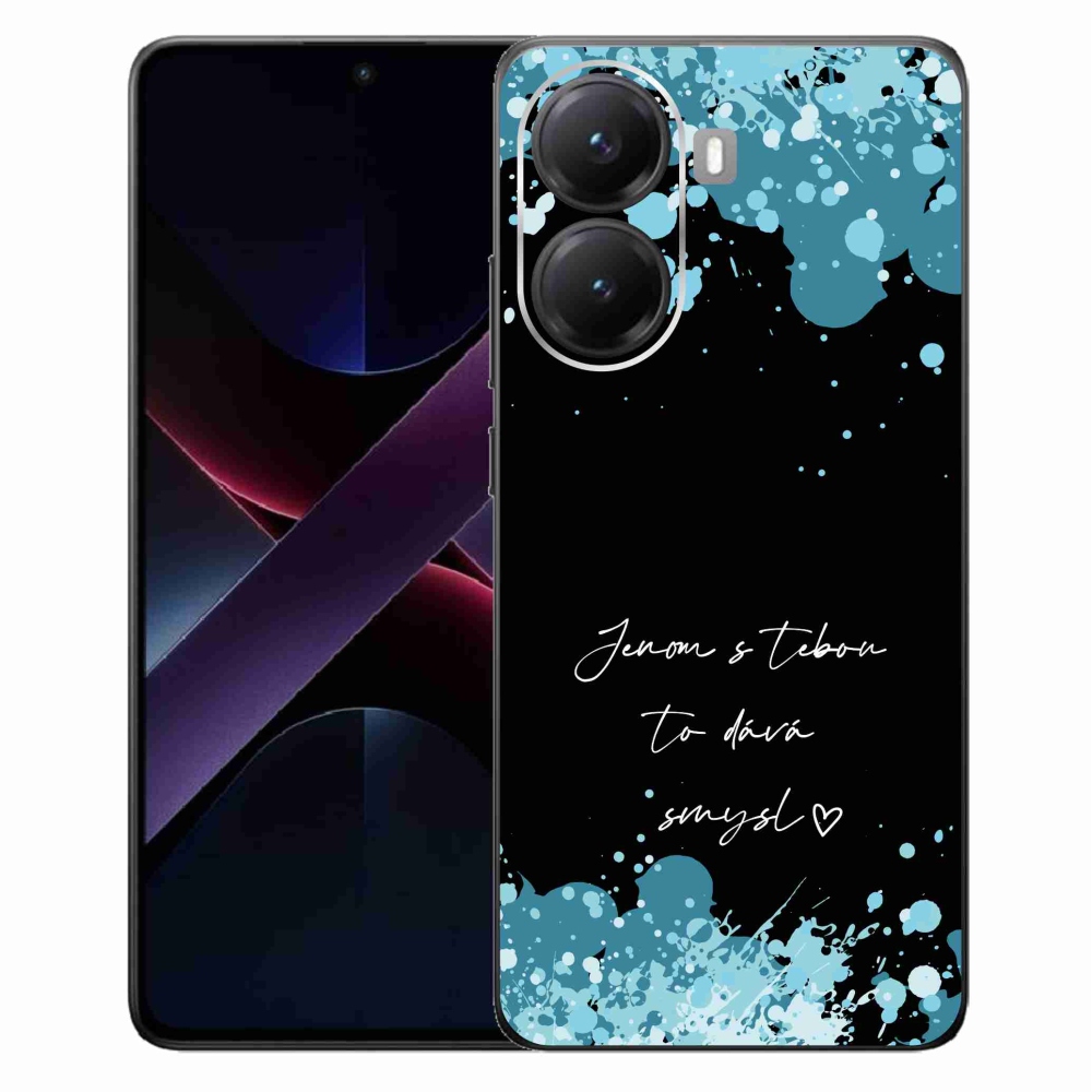 Gélový kryt mmCase na Xiaomi Poco X7 Pro 5G - zamilovaný text čierne pozadie