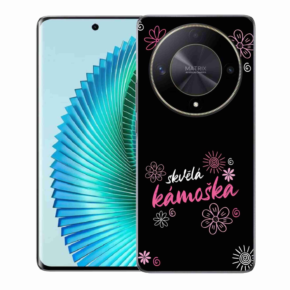 Gélový kryt mmCase na Honor Magic 6 Lite 5G - skvelá kamoška čierne pozadie