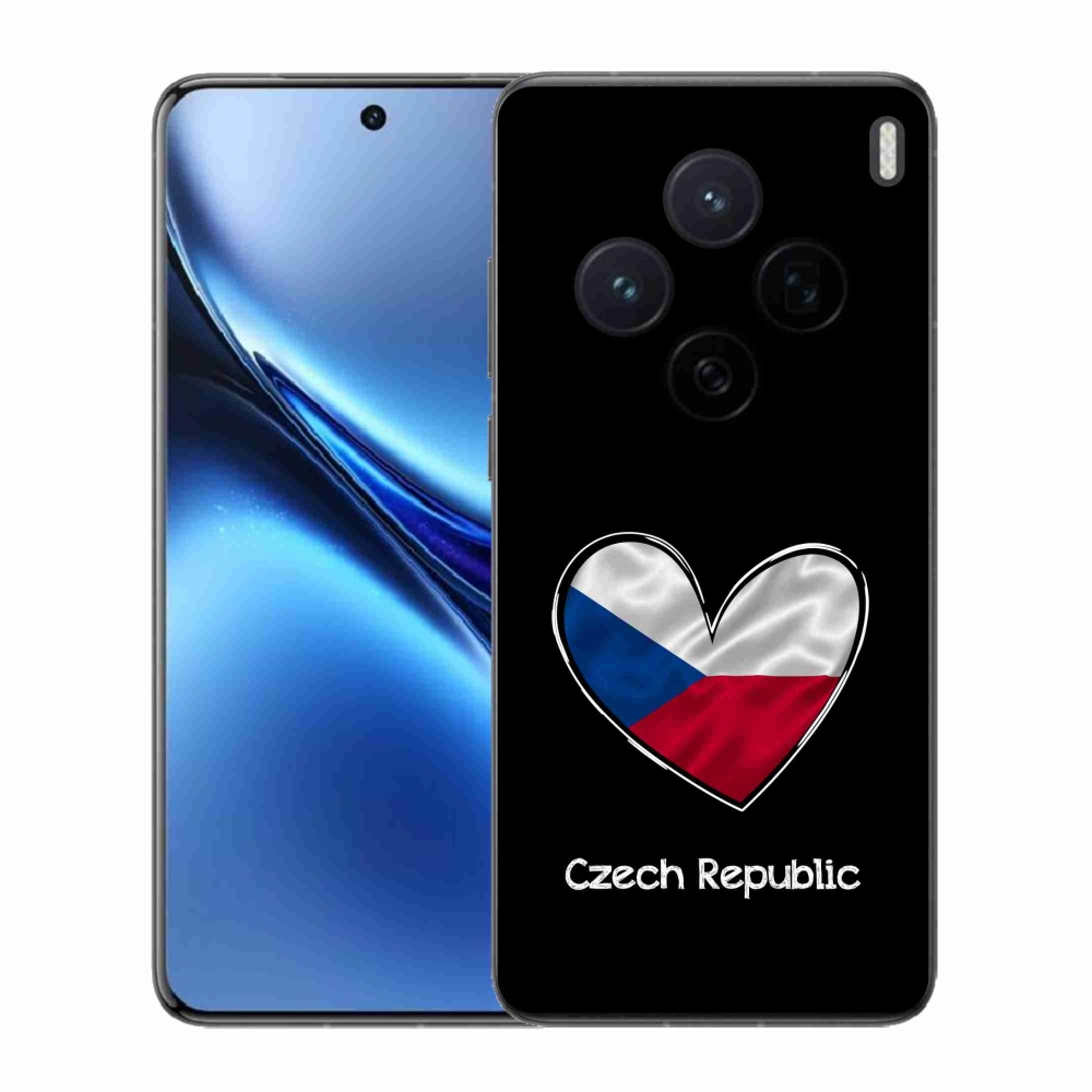 Gélový kryt mmCase na Vivo X200 5G - vlajka srdca čierne pozadie