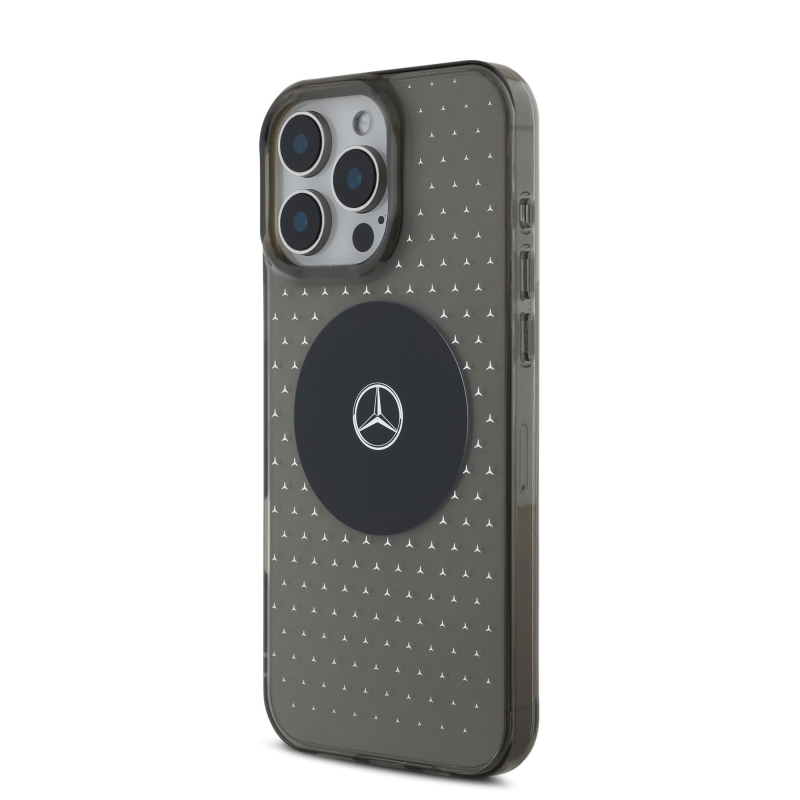 Mercedes PC/TPU Star Pattern MagSafe Zadný Kryt pre iPhone 16 Pro Black