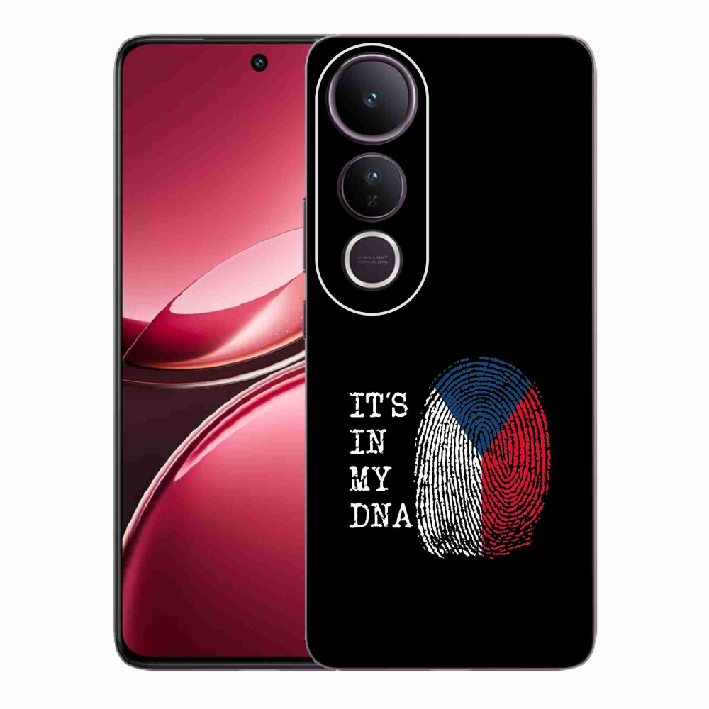 Gélový kryt mmCase na Vivo V50 Lite 4G/5G - vlajka odtlačok prsta čierne pozadie