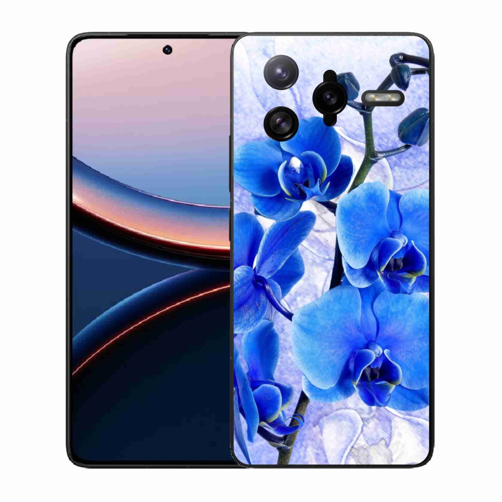 Gélový kryt mmCase na Xiaomi Poco F7 Ultra - modré kvety