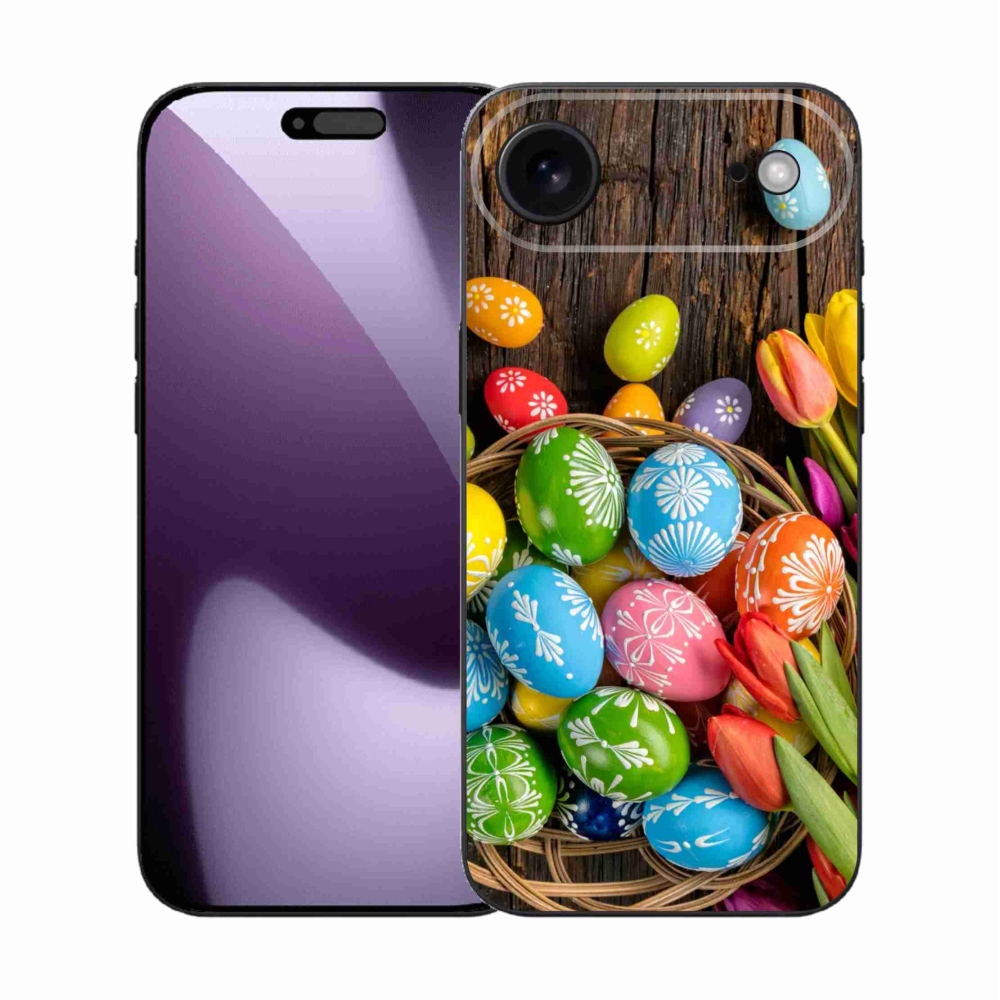 Gélový kryt mmCase na iPhone 17 Air - veľkonočné vajíčka