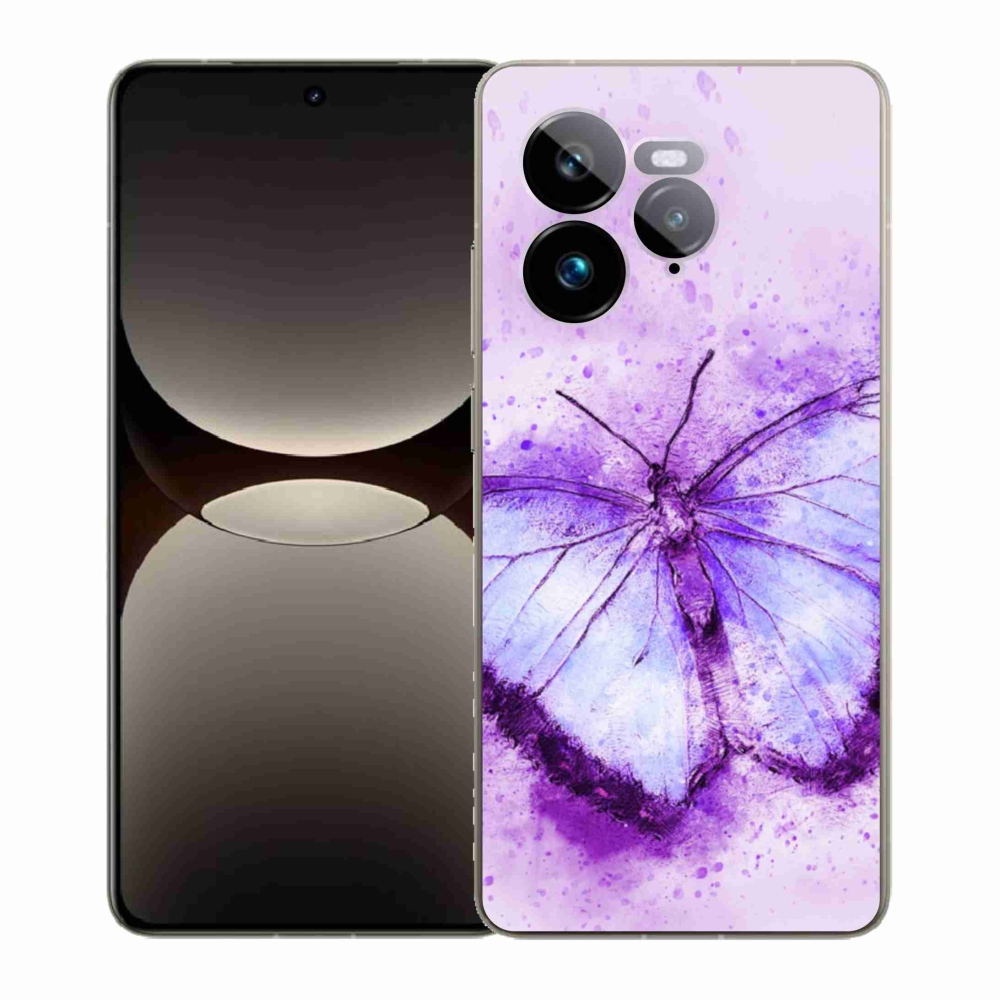 Gélový kryt mmCase na Realme GT 7 Pro 5G - fialový motýľ