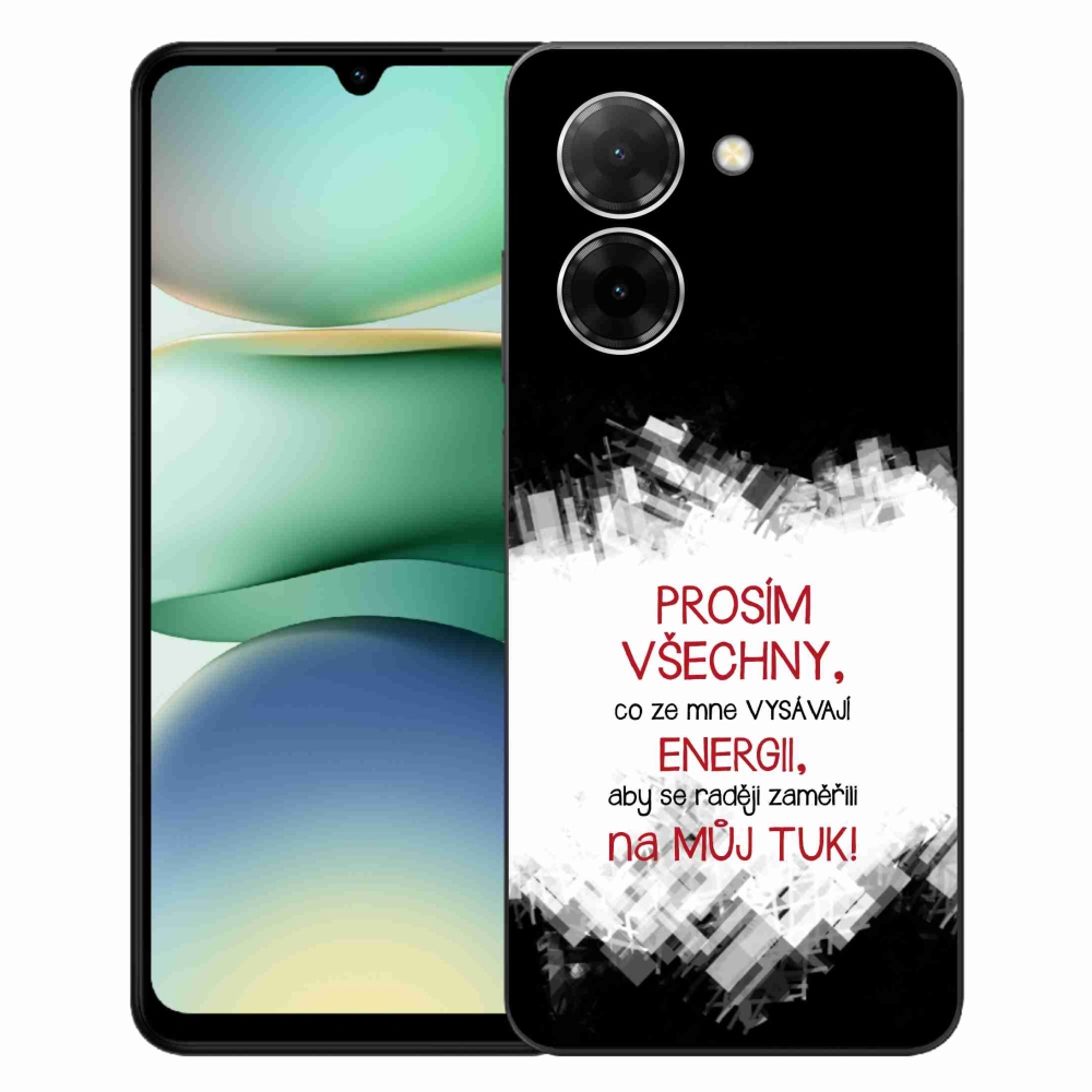 Gélový kryt mmCase na Xiaomi Redmi A5 (173.45x79.35x8.45mm) - vtipný text 1 červený