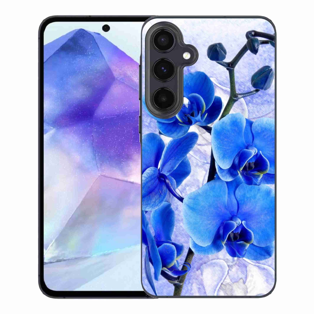 Gélový kryt mmCase na Samsung Galaxy A55 5G - modré kvety