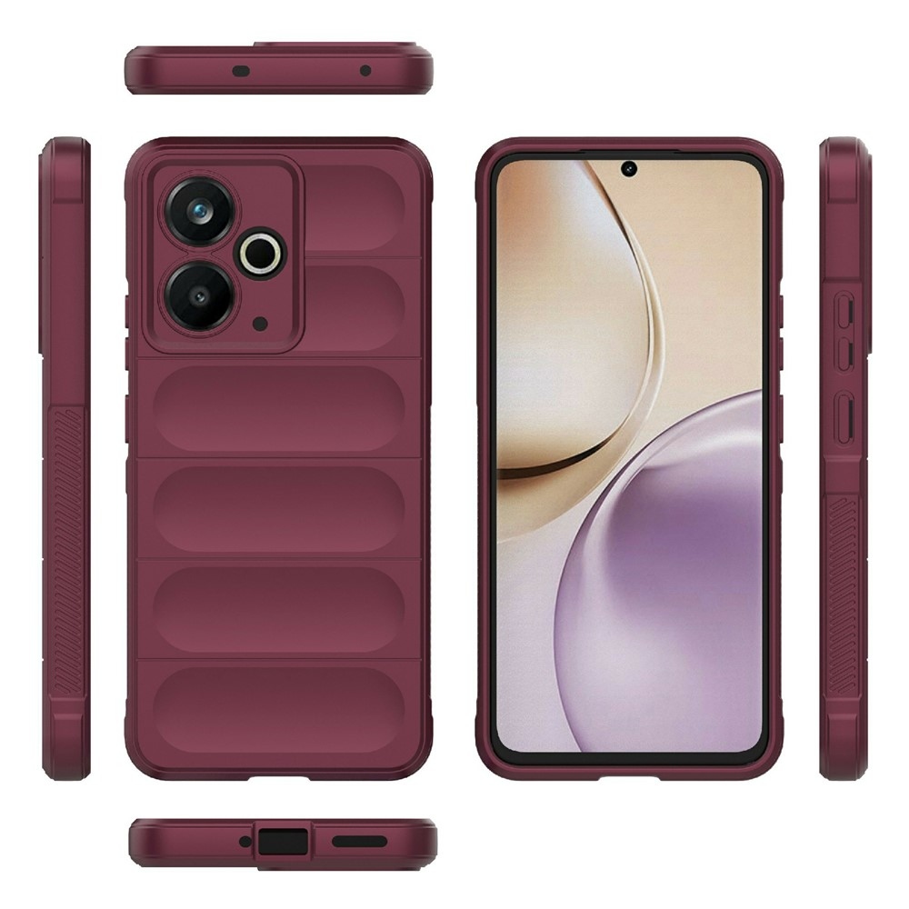 Rugg odolný gélový obal na Realme 14T 5G - vínový