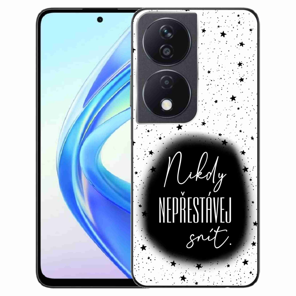 Gélový kryt mmCase na Honor X7b/Honor 90 Smart - citát 1 čiernobiele pozadie