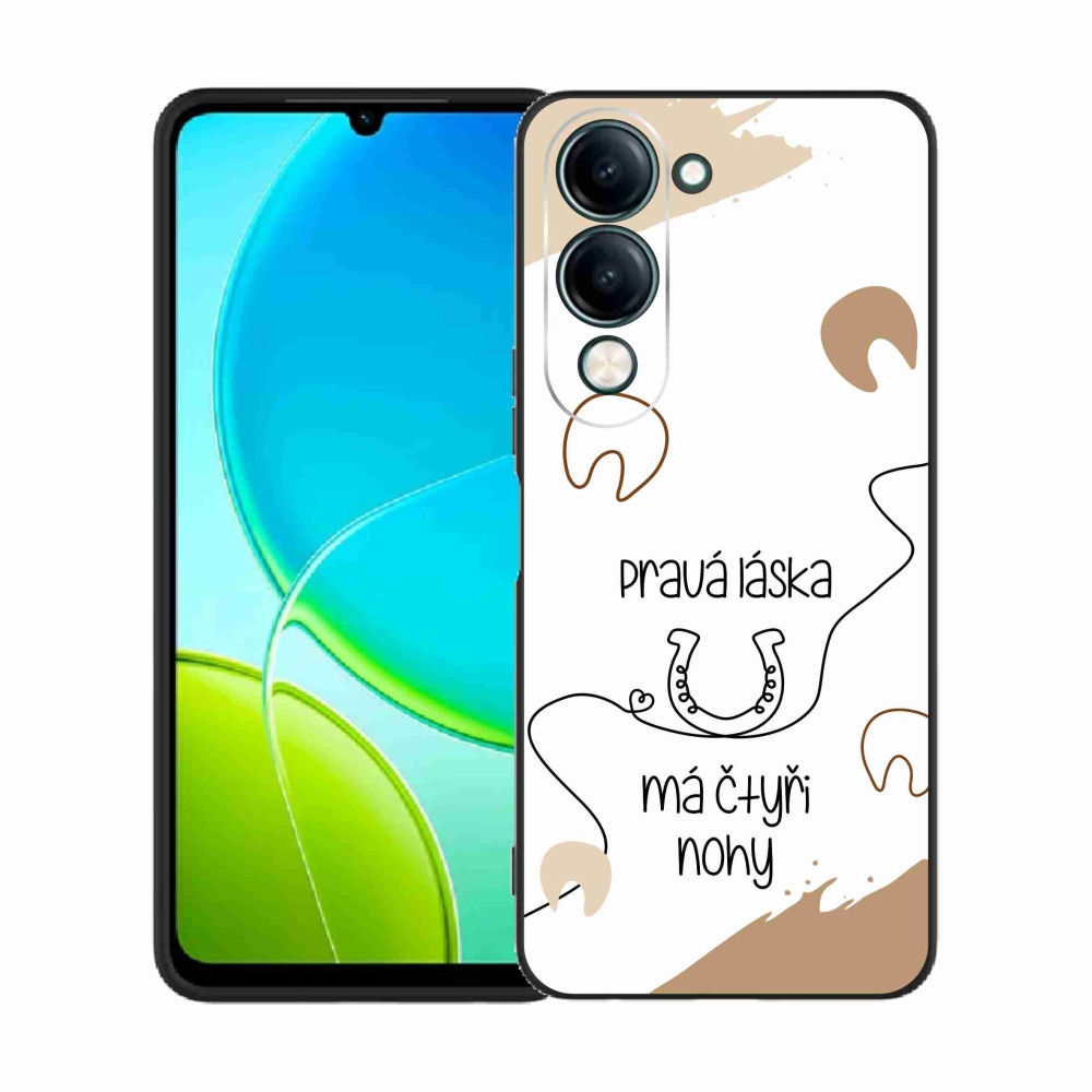 Gélový kryt mmCase na Vivo Y29s 5G - konský motív biele pozadie