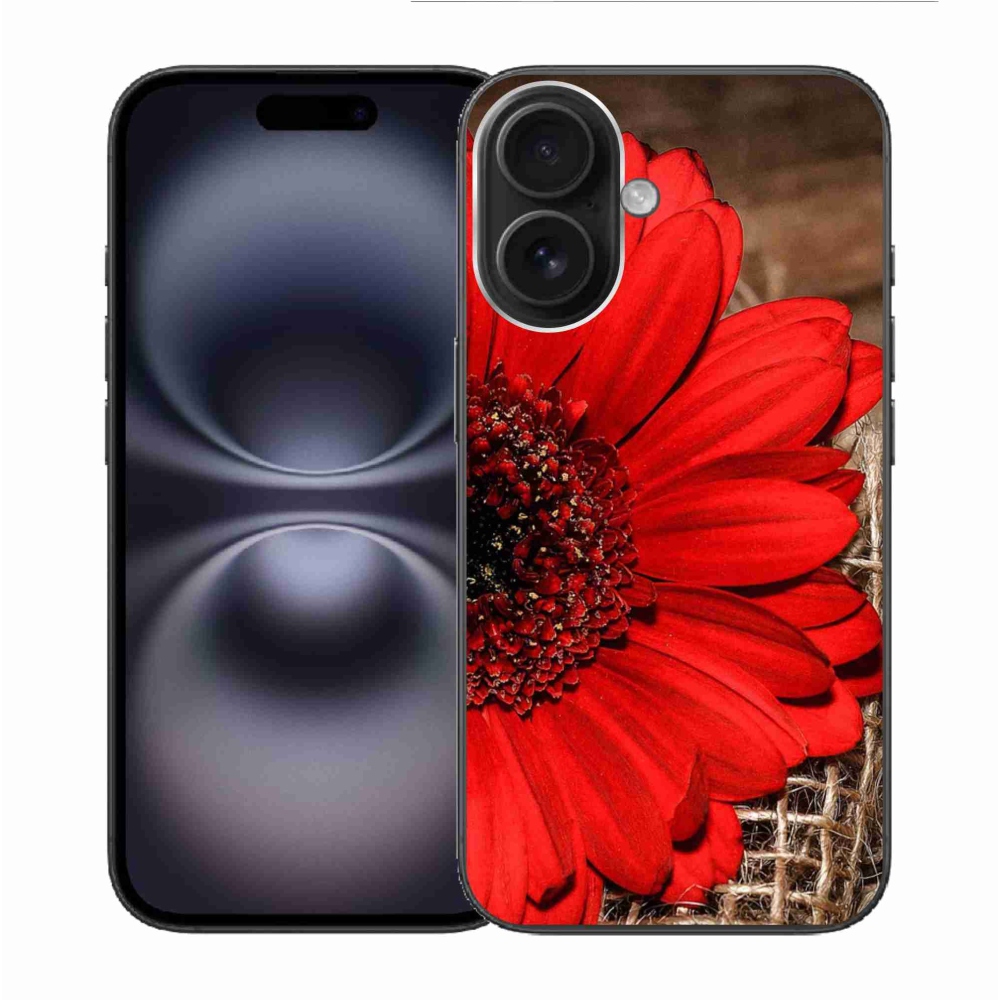 Gélový kryt mmCase na iPhone 16 - gerbera