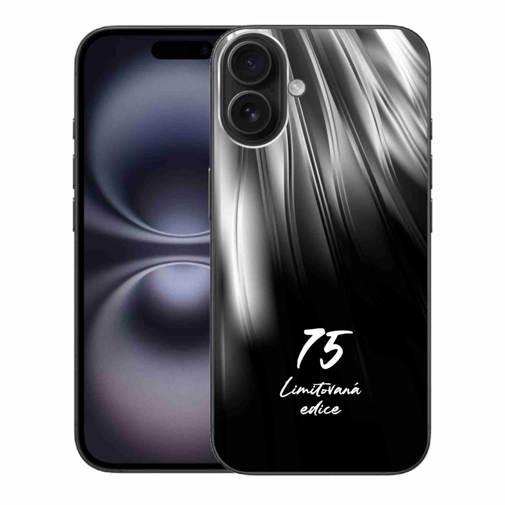 Gélový kryt mmCase na iPhone 16 Plus - 75 limitovaná edícia čierne pozadie