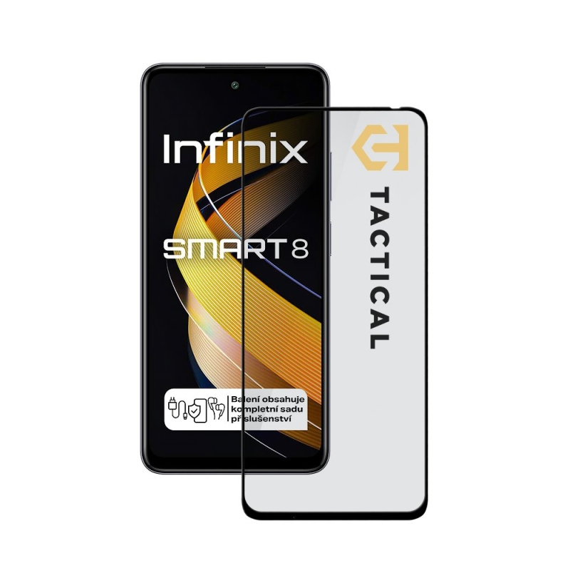 Tactical Glass Shield 5D sklo pre Infinix Smart 8 Black
