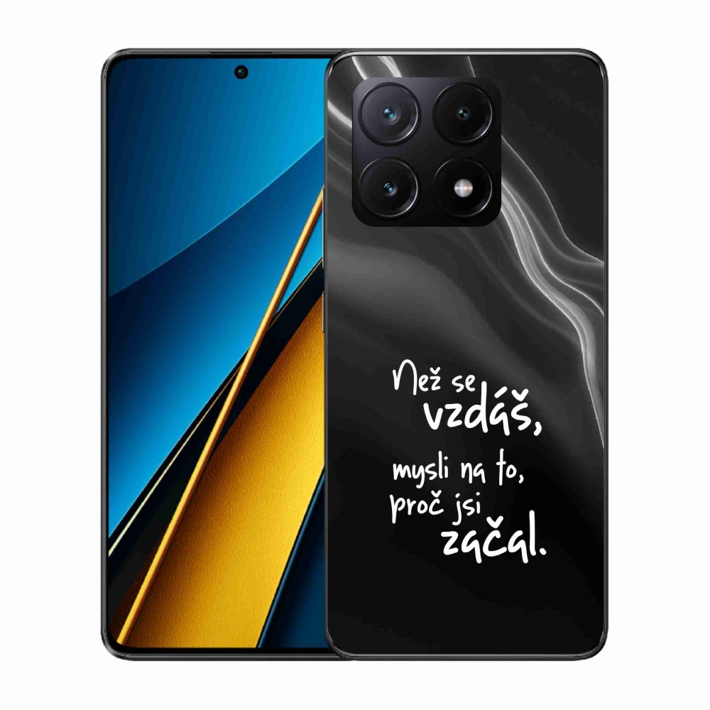 Gélový kryt mmCase na Xiaomi Poco X6 Pro 5G - citát 2 čierne pozadie