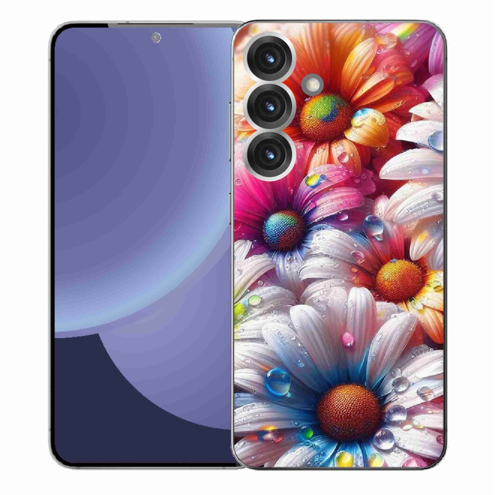 Gélový kryt mmCase na Samsung Galaxy S25+ - farebné margaréty