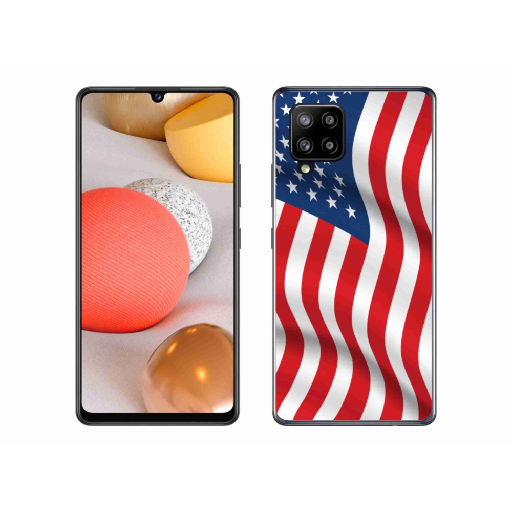 Gélový kryt mmCase na mobil Samsung Galaxy A42 5G - USA vlajka