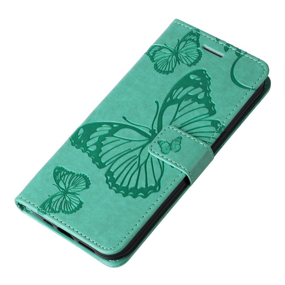 Big butterfly knižkové puzdro na Xiaomi 13T/13T Pro - modrozelené
