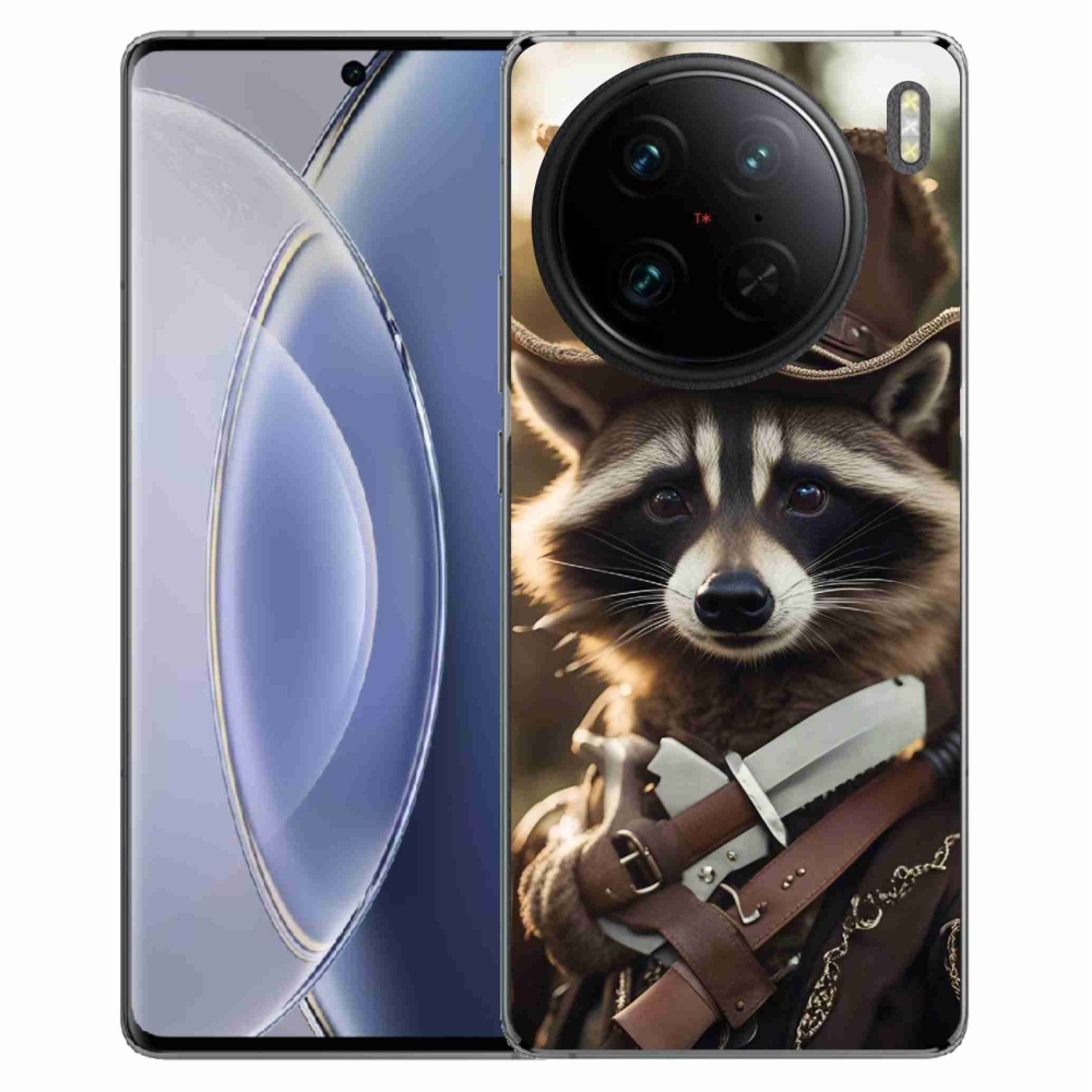 Gélový kryt mmCase na Vivo X90 Pro - mýval v uniforme