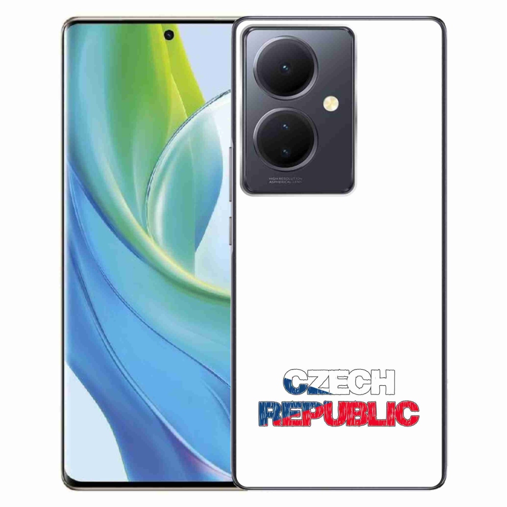 Gélový kryt mmCase na Vivo V29 Lite 5G - Czech Republic biele pozadie