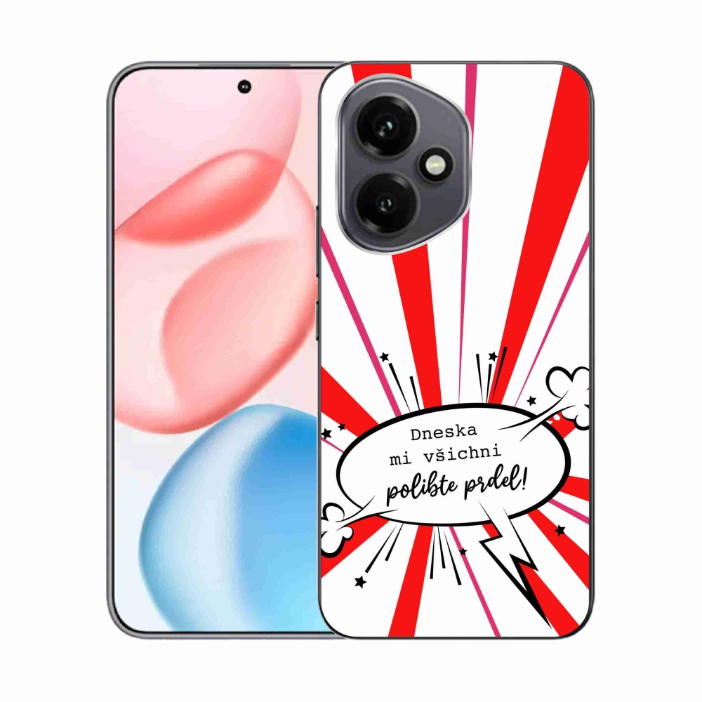 Gélový kryt mmCase na Honor 400 - vtipný text 15 biele pozadie