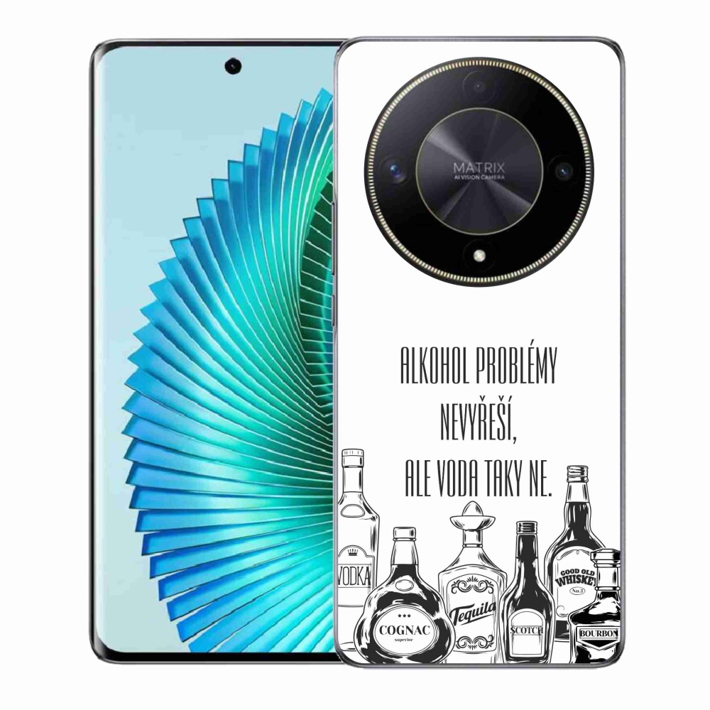 Gélový kryt mmCase na Honor Magic 6 Lite 5G - vtipný text biele pozadie