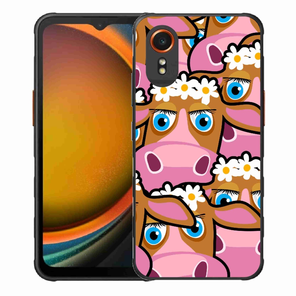 Gélový kryt mmCase na Samsung Galaxy Xcover 7 - kreslené kravičky