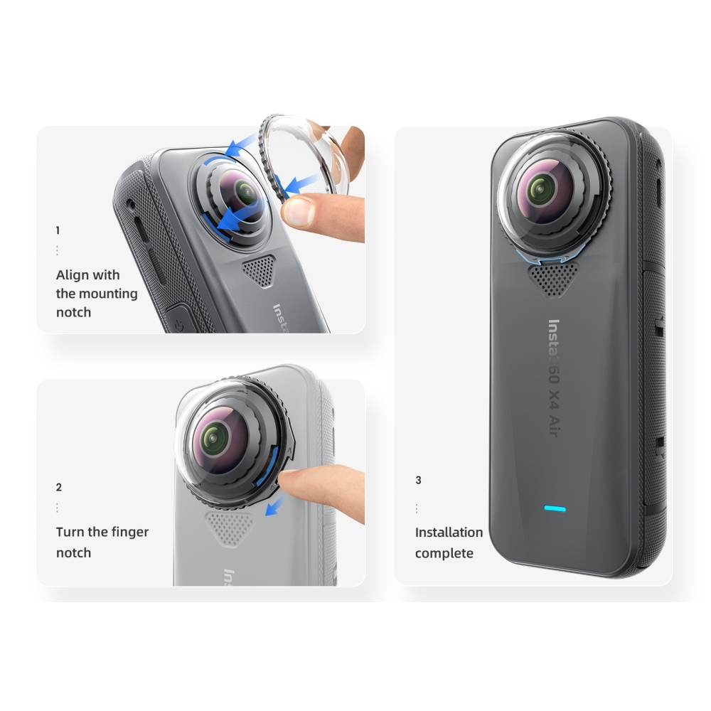 AMAGISN ochranné sklo objektívu pre Insta360 X4 Air, 2 ks