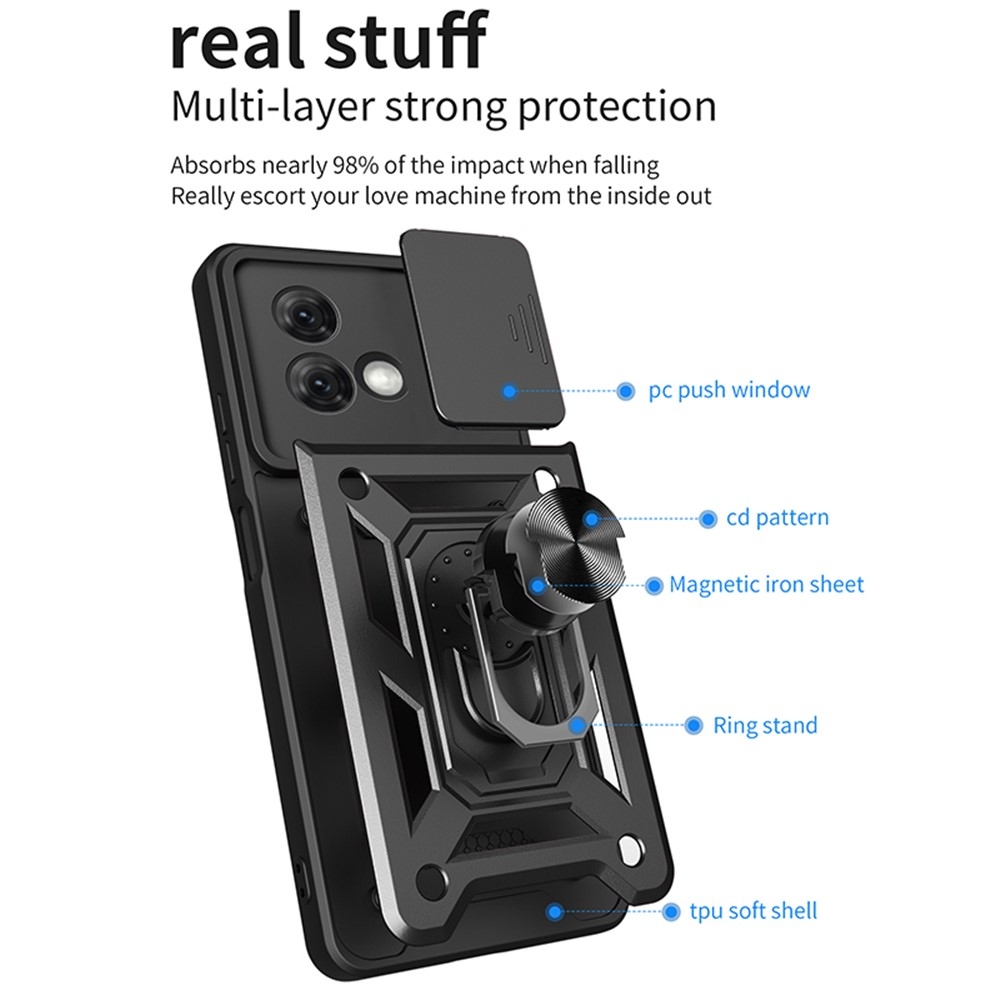 Slide odolný kryt na Motorola Moto G84 5G - čierny